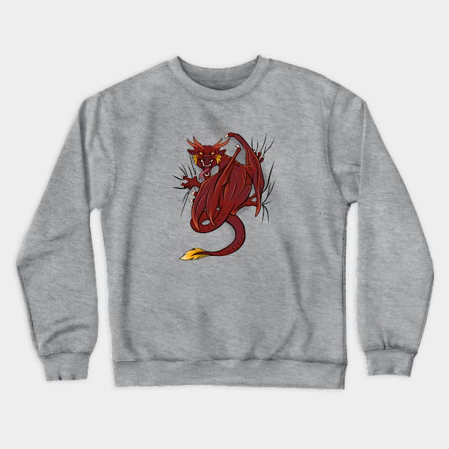 Climbing Pet Dragon Crewneck Sweatshirt by SisterSpyder923